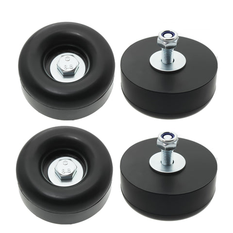 PWEOW heavy-duty rubber feet attached to a generator for vibration reduction.