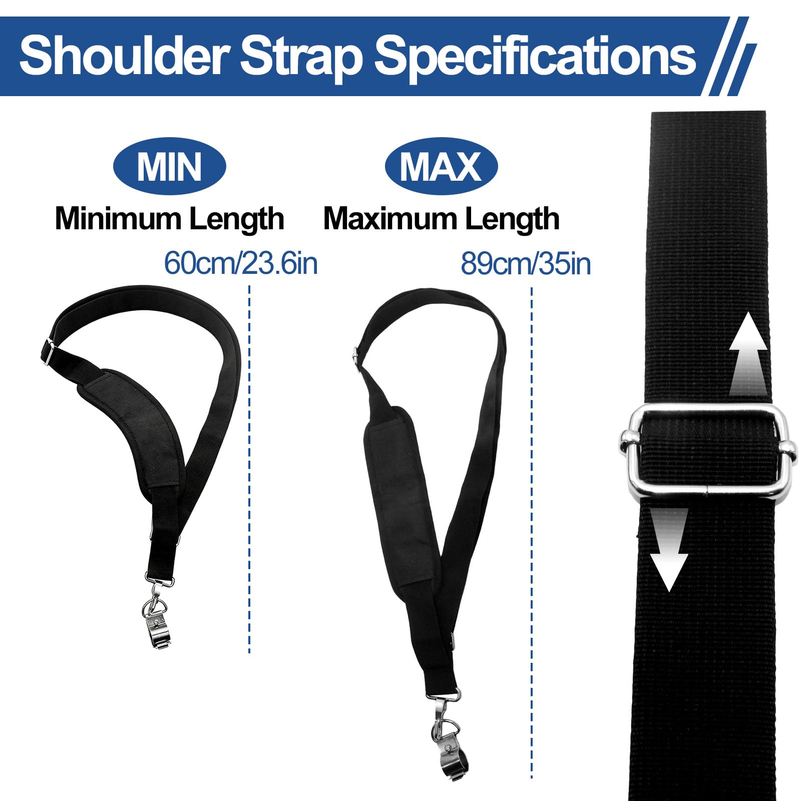 PWEOW strap with upgraded metal clip supports Greenworks and DEWALT tools