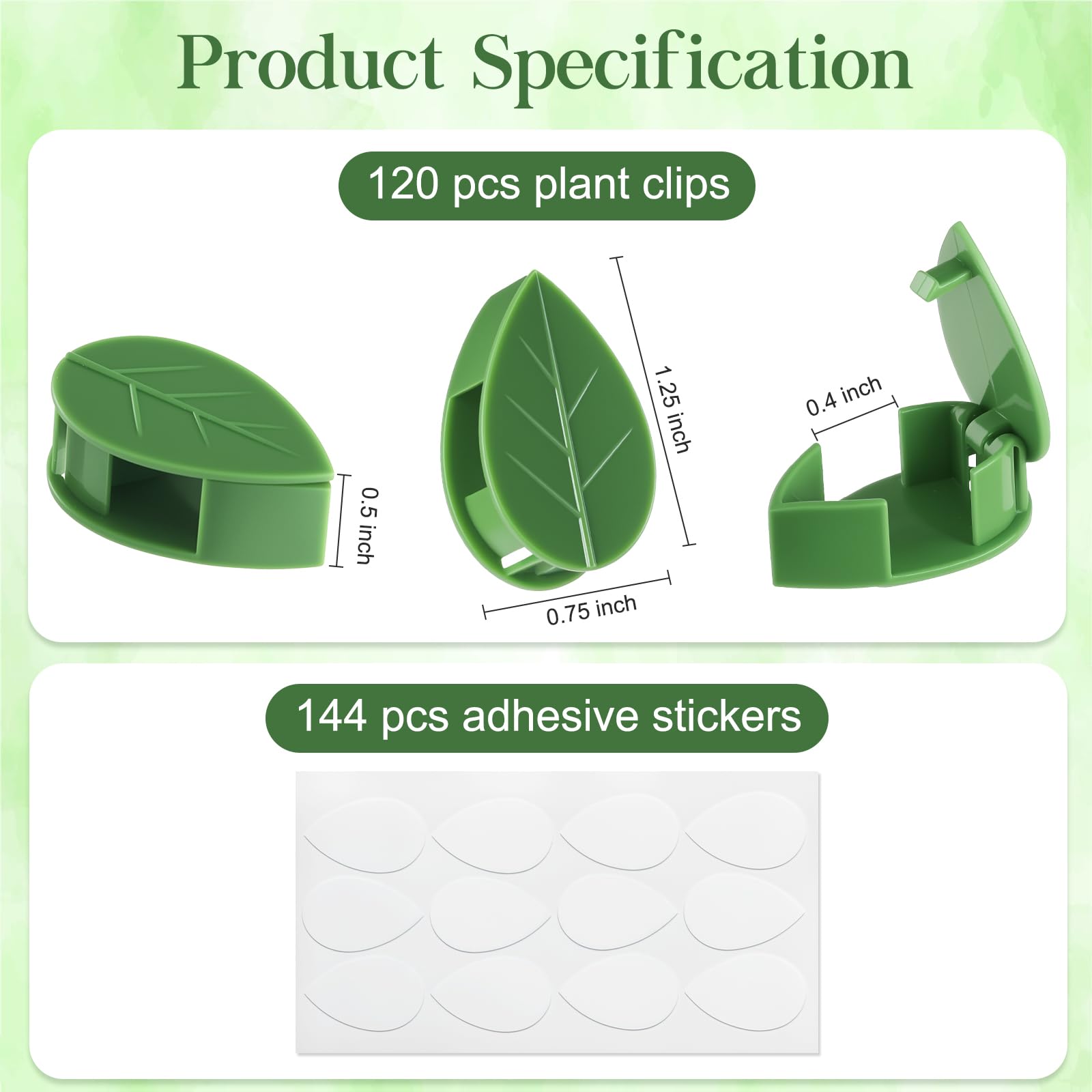 Pwfkgo vine-support clip close-up highlights durable ABS construction and strong grip.