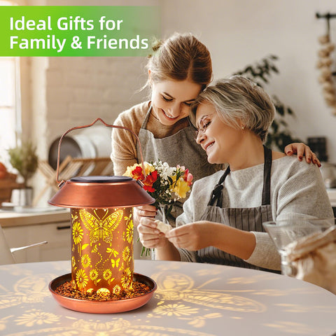 PWOOME butterfly lantern feeder makes a thoughtful gift for bird lovers.