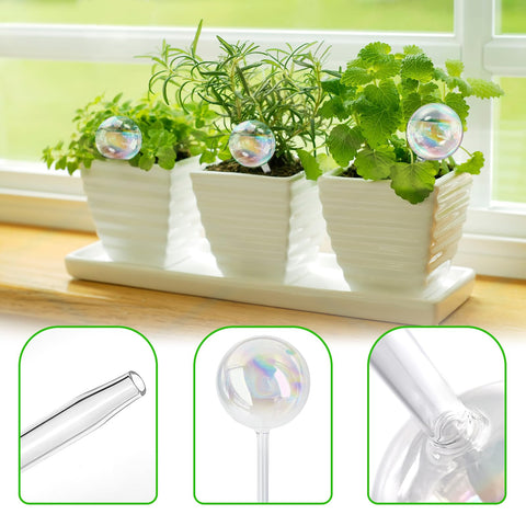Pynqdfu clear glass watering bulb large 6oz ideal for hanging planters.