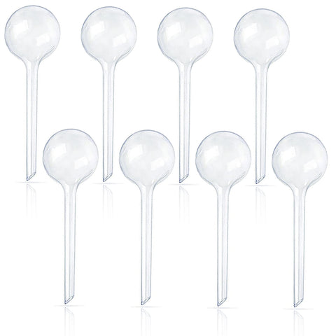 Pynqdfu clear watering globes showing water level for easy indoor plant care.