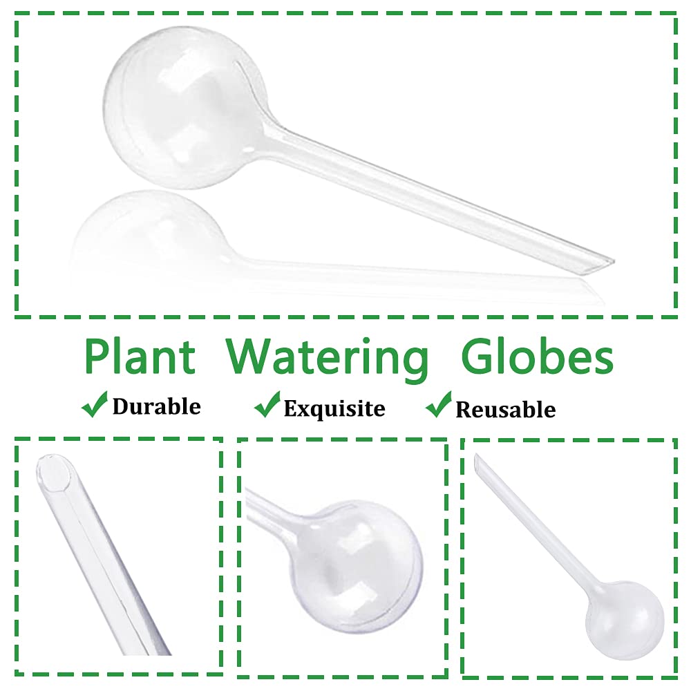 Pynqdfu durable PVC plant globe demonstrates clear fill level for precise watering