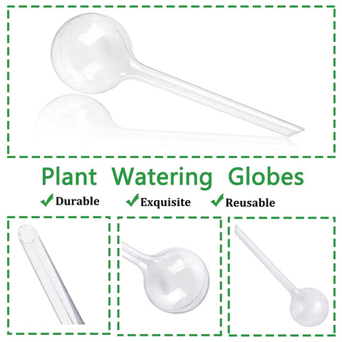 Pynqdfu durable PVC plant globe demonstrates clear fill level for precise watering