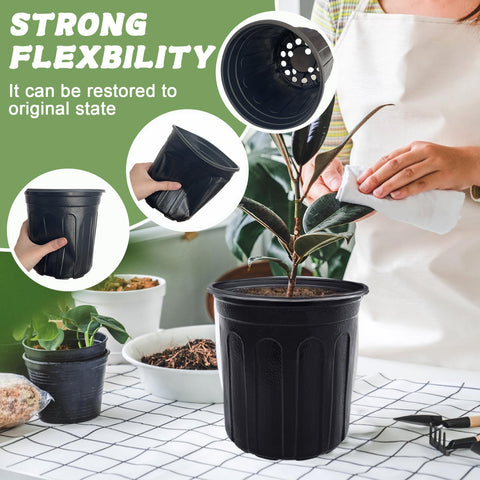 Pynqdfu flexible lightweight pots, side view, easy handling and reuse.