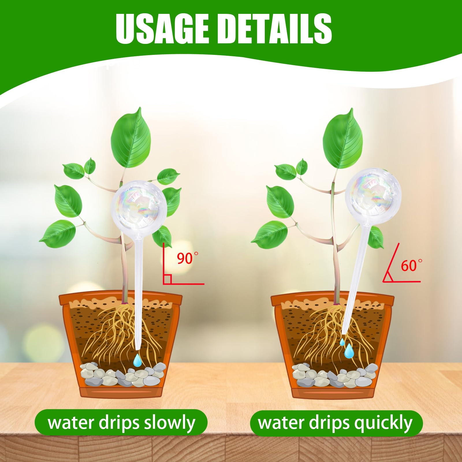 Pynqdfu indoor outdoor watering globe kit suitable for multiple spaces.