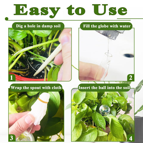 Pynqdfu iridescent glass globes suitable for indoor and outdoor plant care