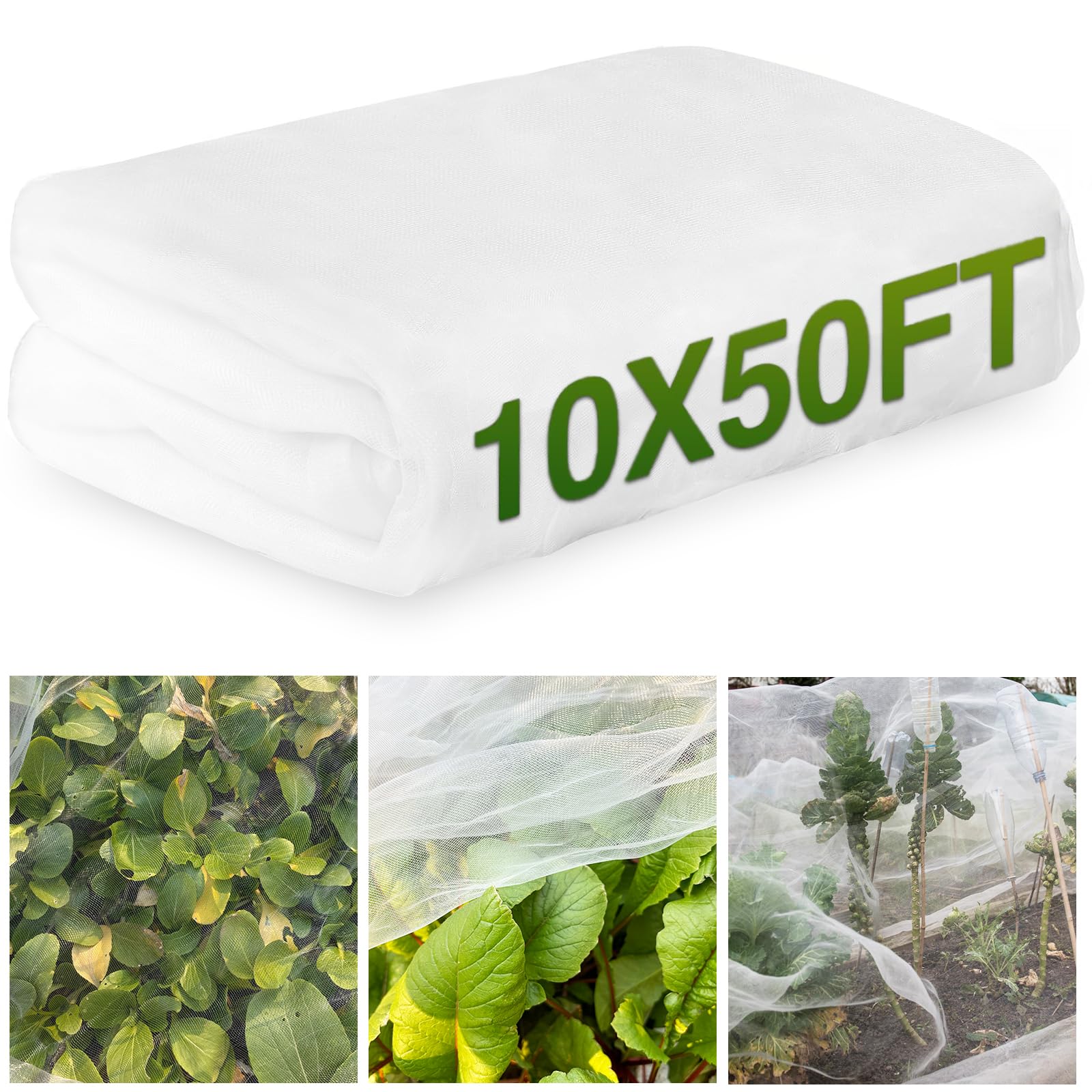 Pynqdfu mosquito netting over a garden bed protects crops from pests.