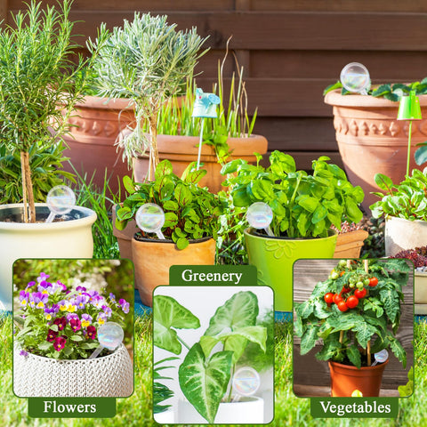 Pynqdfu glass watering globes store water in decorative bulb form