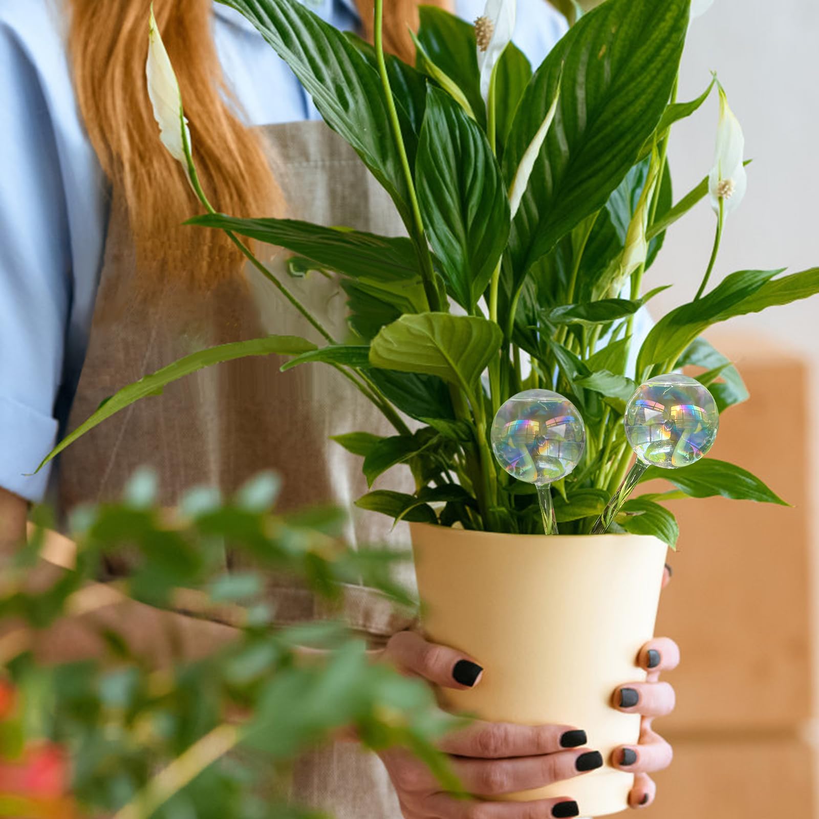 Pynqdfu plant watering globe pack emphasizes 4-pack convenience.