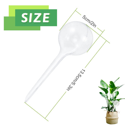 Pynqdfu plastic self watering bulbs for automatic irrigation of outdoor pots.