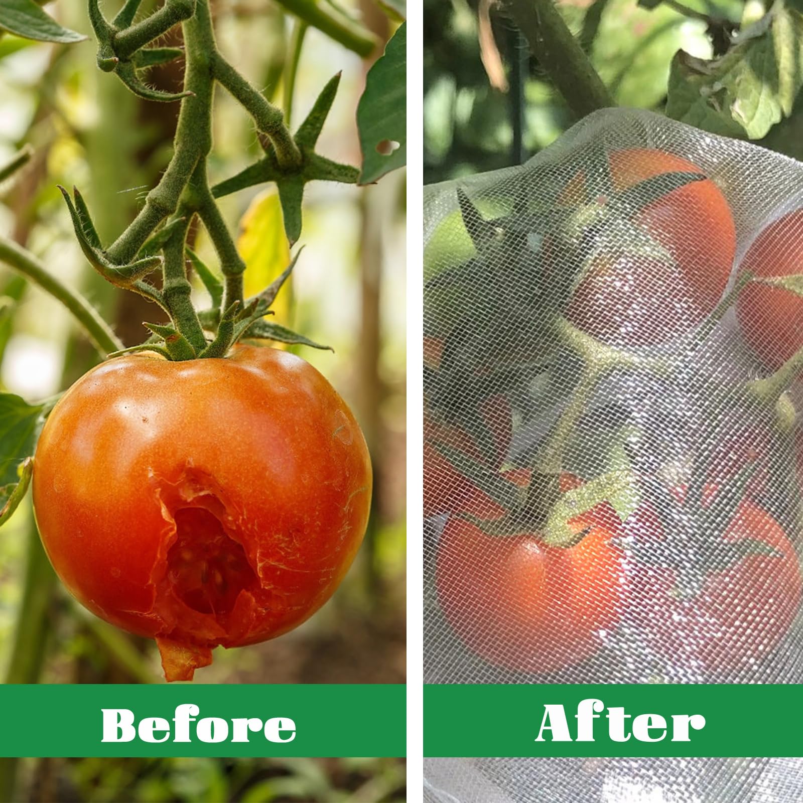 Pynqdfu reusable garden netting in clear PE material for durability.