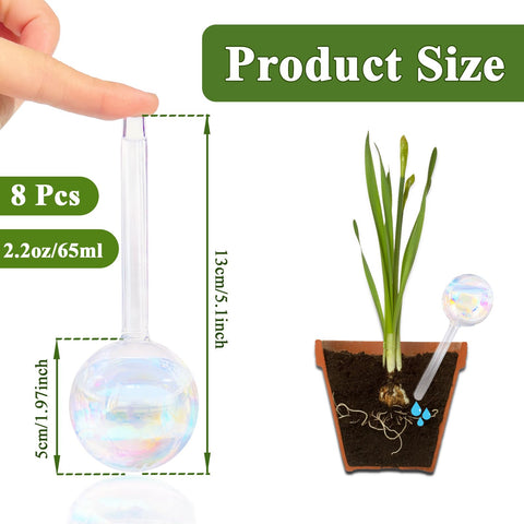 Pynqdfu self-watering globe bulb design provides steady hydration for potted plants