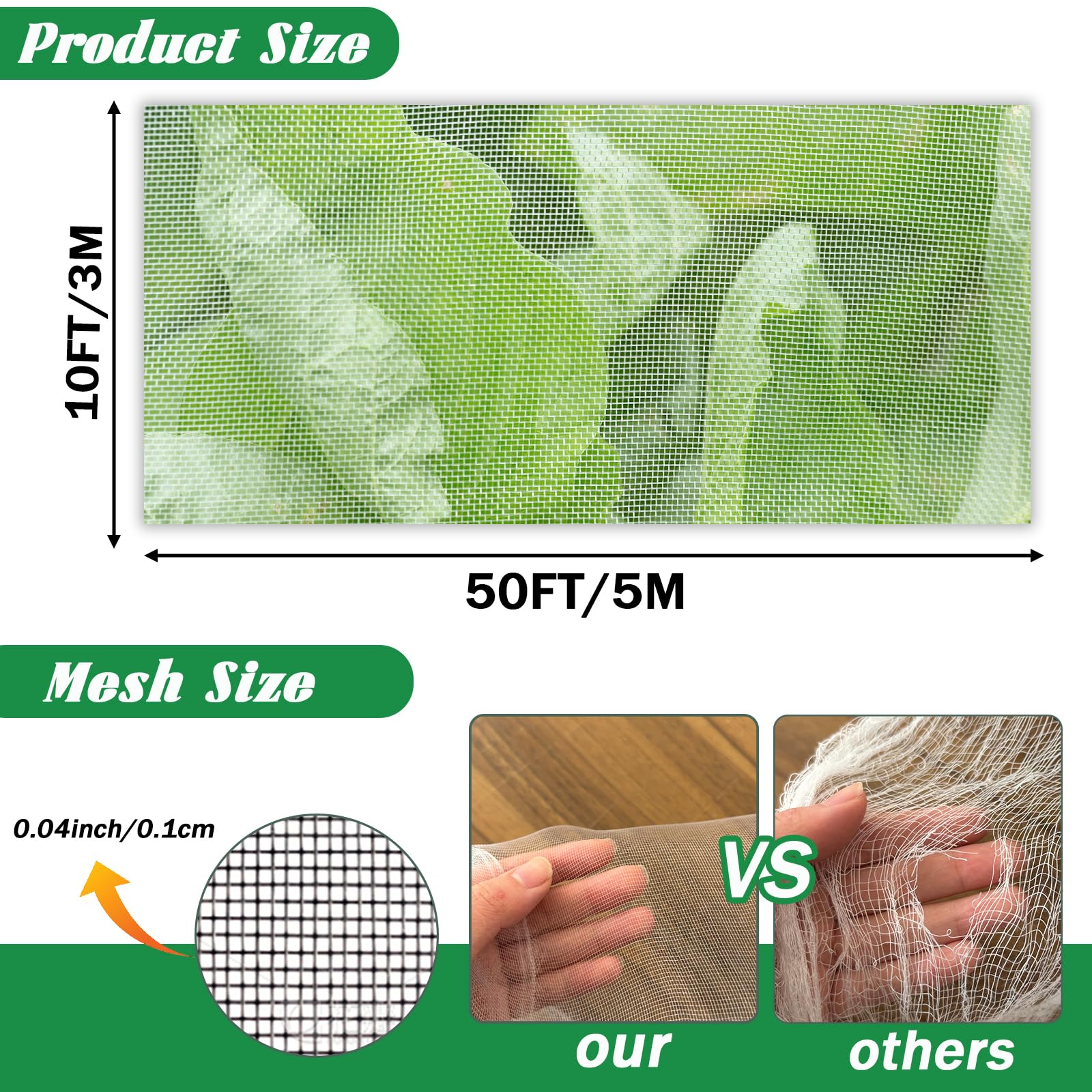 Pynqdfu ultra-fine mesh lets in water and light while deterring insects.