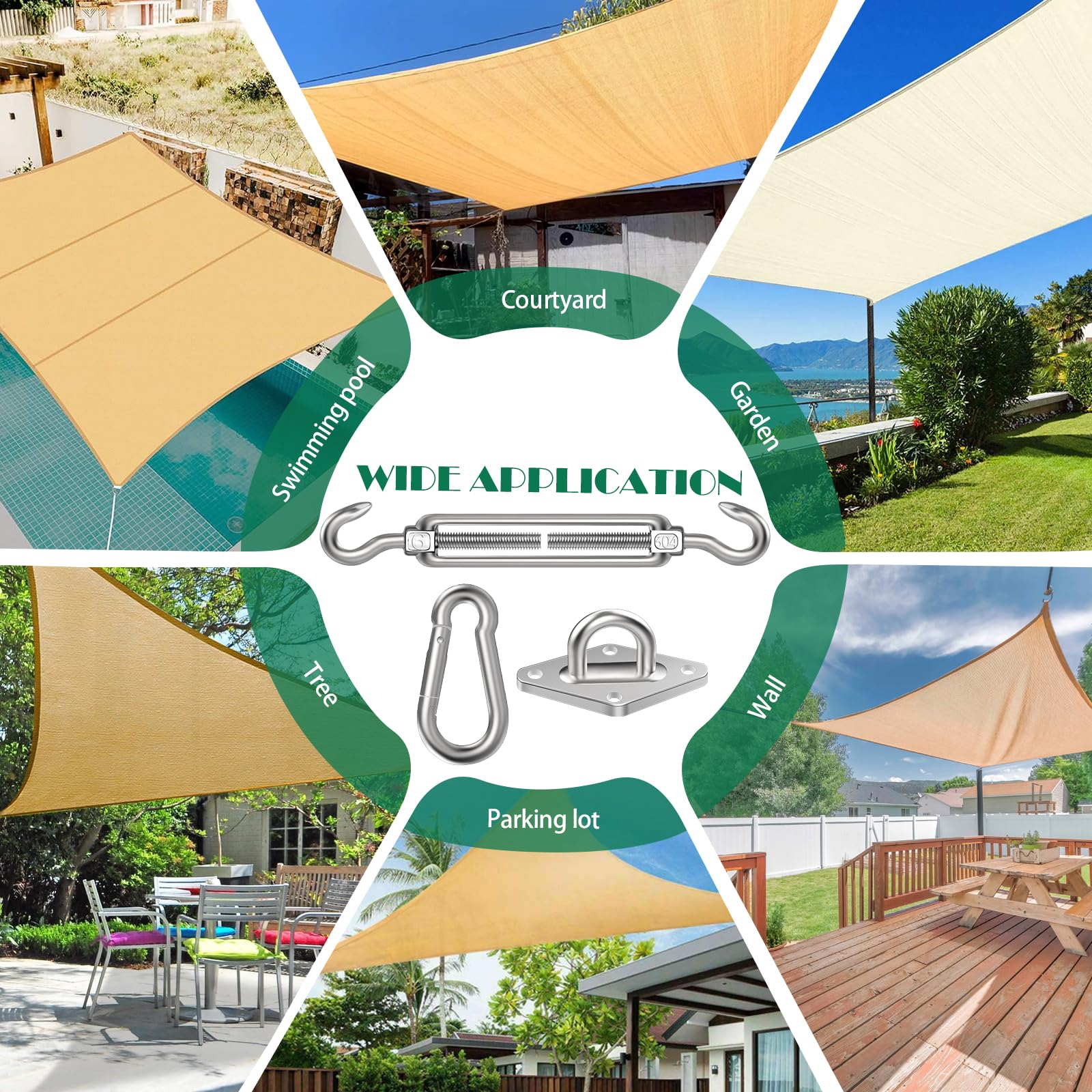 Pynsseu plastic expansions enable fast, tool-friendly mounting for shade sails