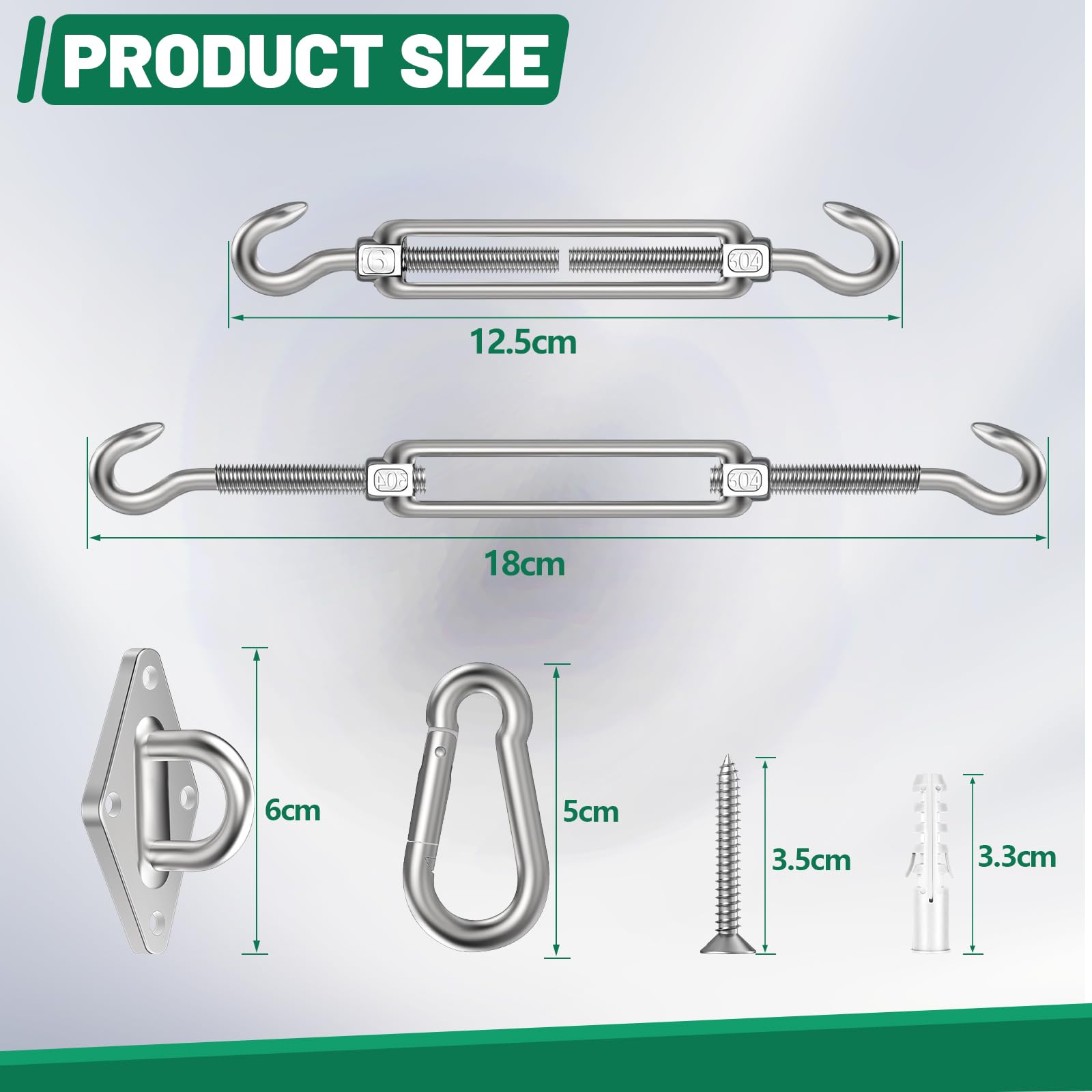 Pynsseu shade sail hardware d-rings ensure secure connections on windy patios