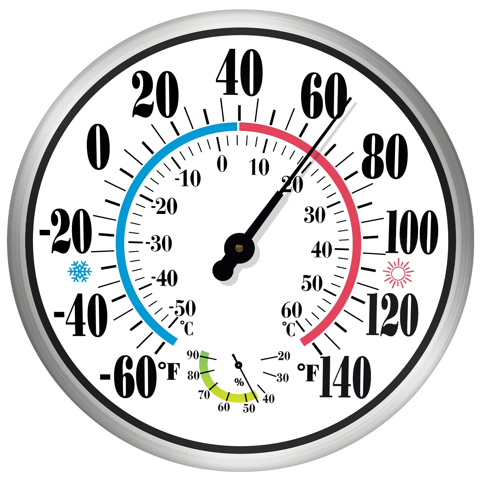 Pyntop outdoor thermometer with stainless enclosure for durable weather readings