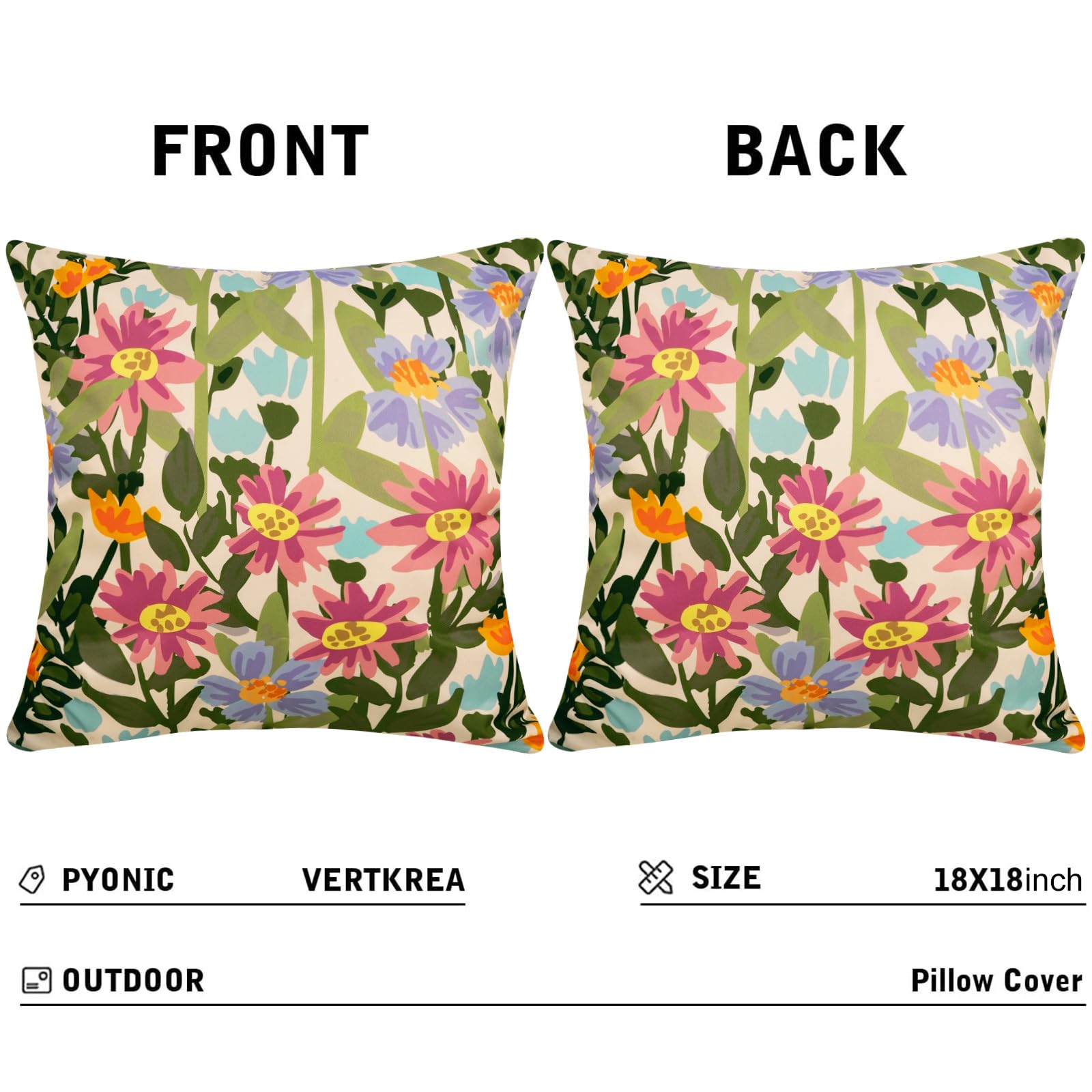 Pyonic floral design adds spring vibes to your patio or garden seating.