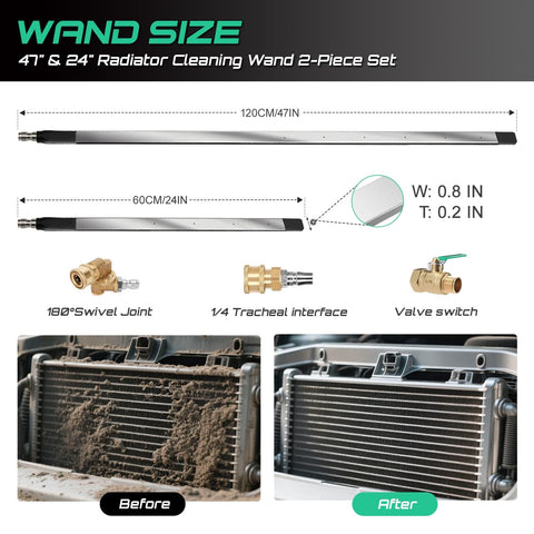PYQPYQ 24-inch wand for standard cars with easy maneuverability.