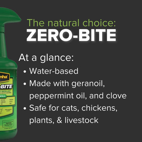 Gallon-size Zero-Bite spray ideal for barns and stables with easy refill.