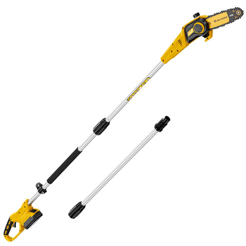 Pyrcruax cordless pole saw extended reach for high branches.