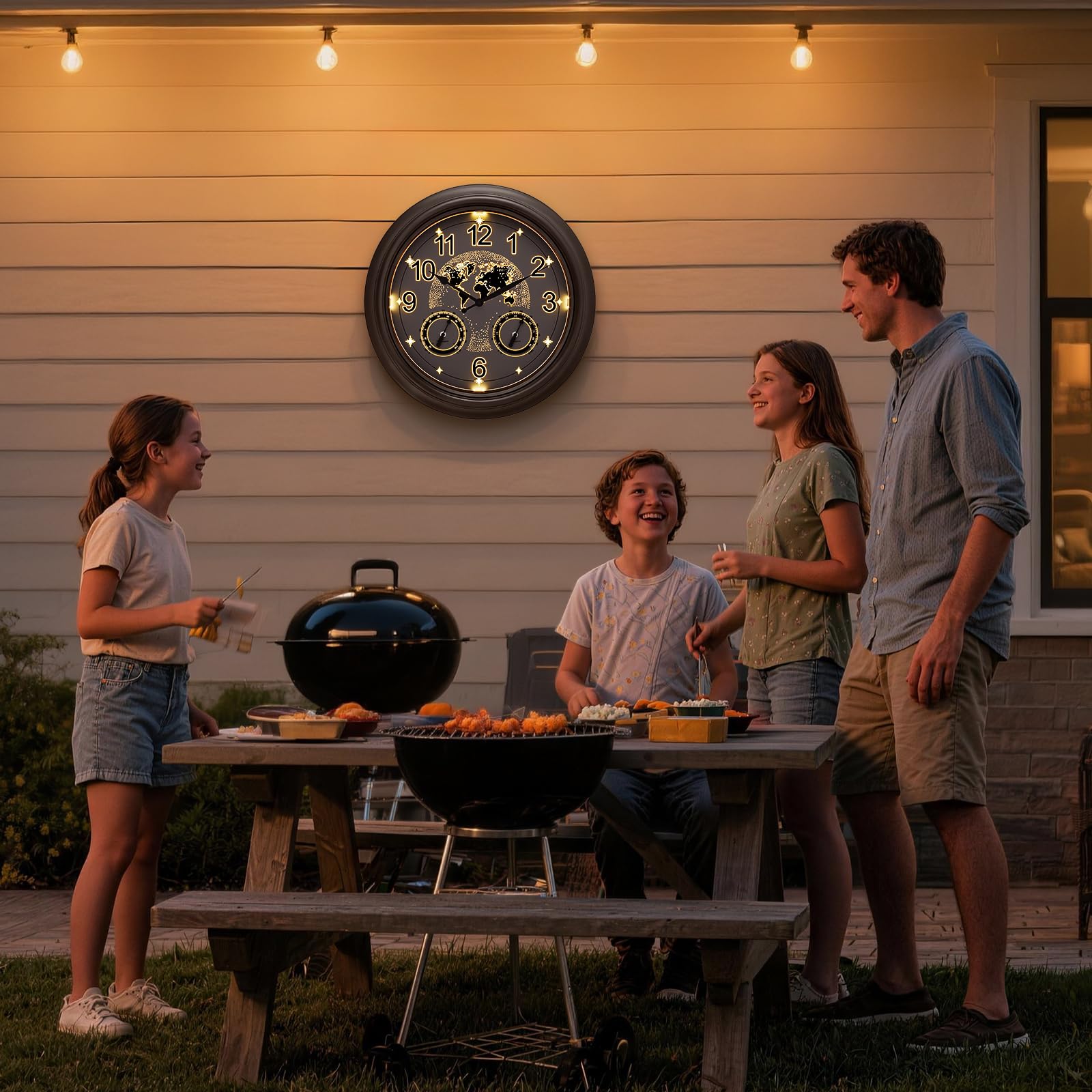 Pytha Sight decorative clock perfect as a housewarming gift for outdoor décor.