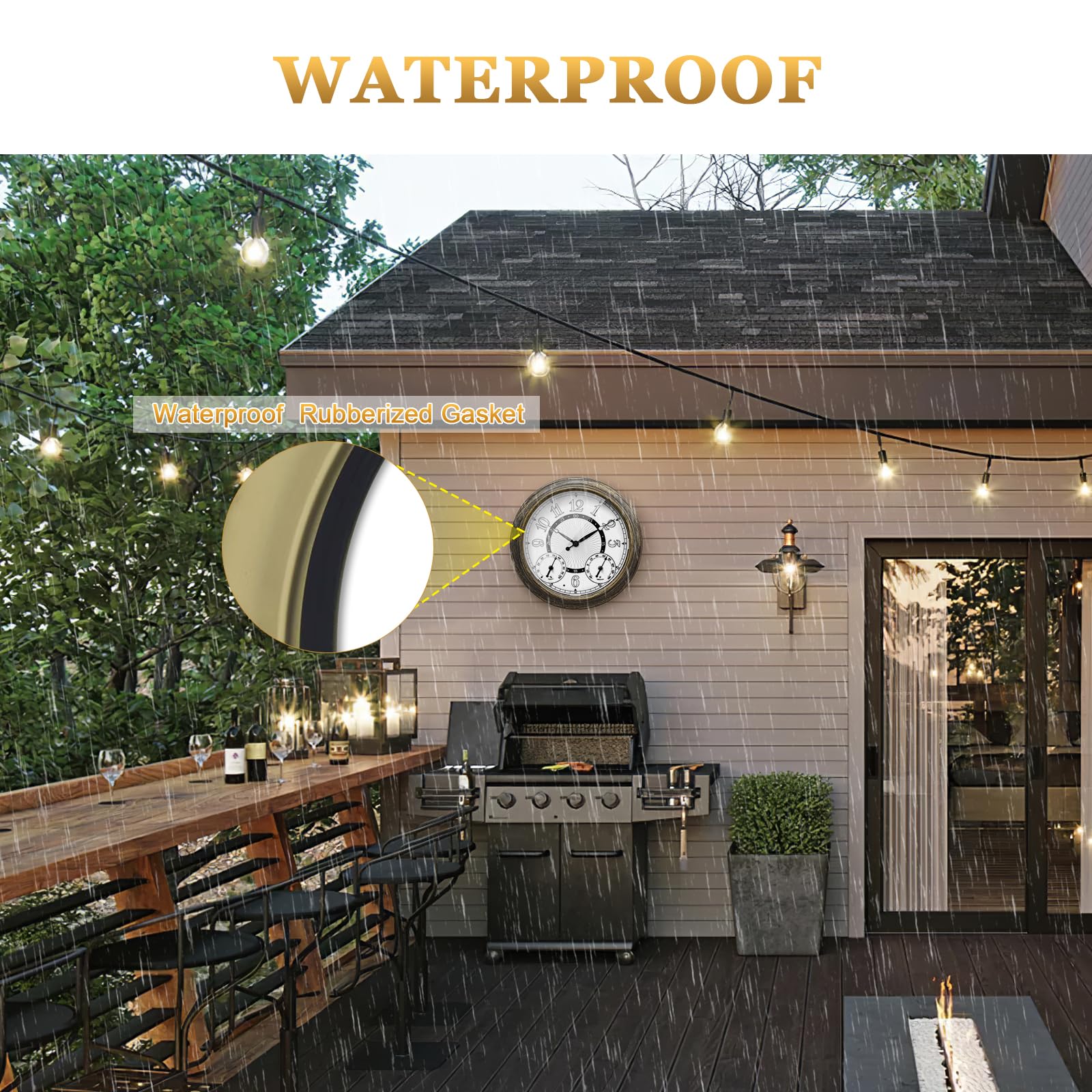 Pytha Sight clock features UV-resistant coating to maintain color outdoors.