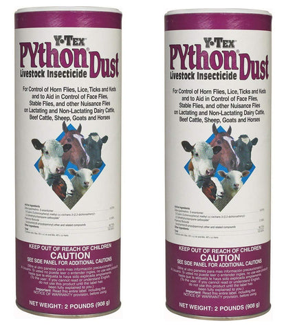 Python 2LB Synerg Python Dust packaging close-up highlights premium formula