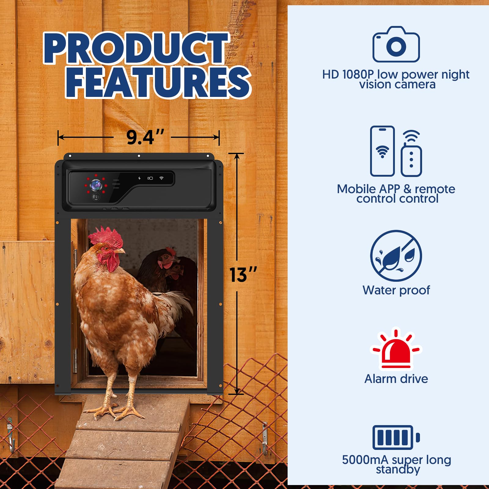 PYUNZGO 1080p night vision camera for clear night footage.