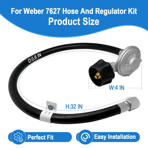PYXGLAQ Weber hose-regulator kit for Summit 400/600 ensures steady heat