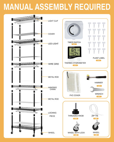 PYY Seedling labels and accessories kit simplifies setup and tracking.