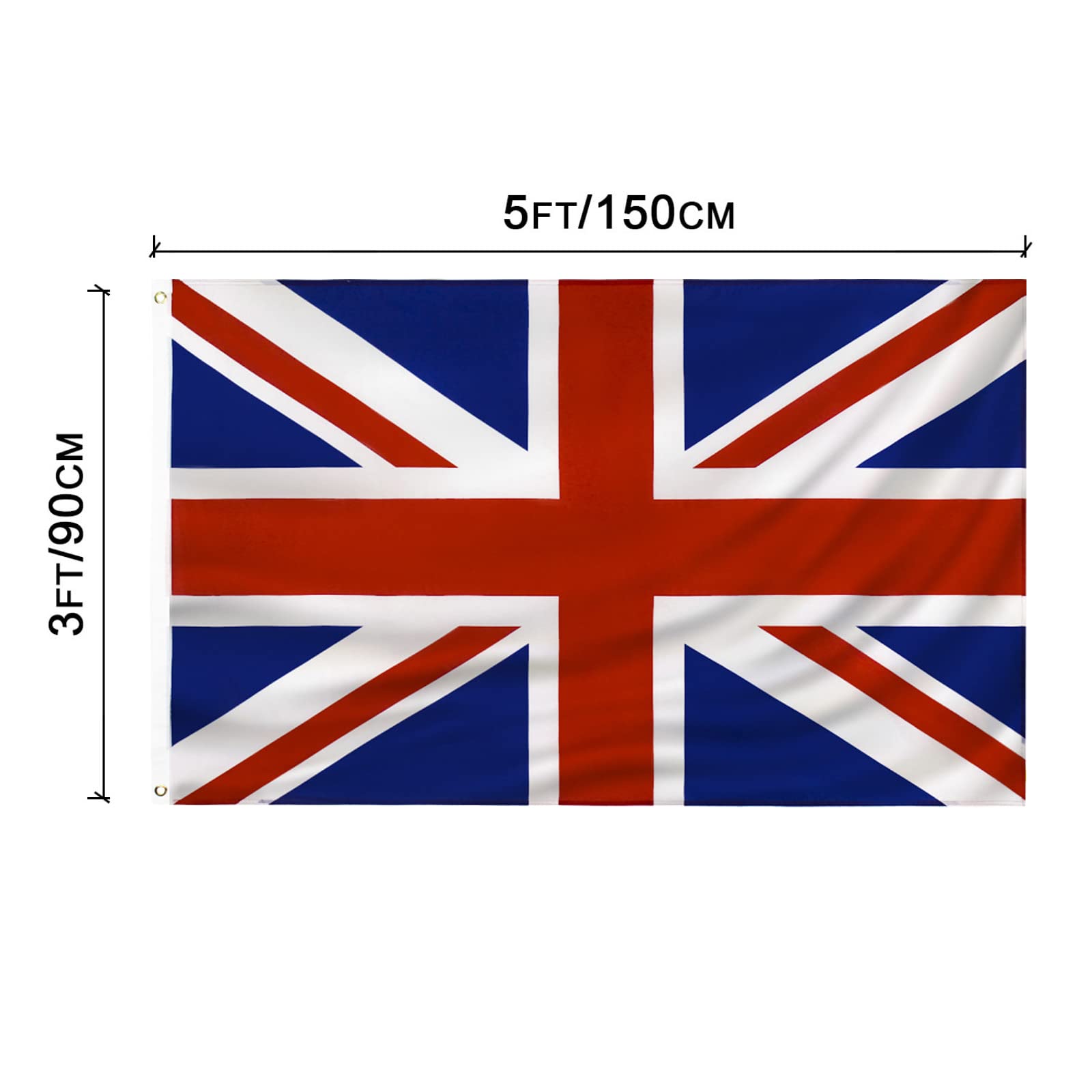 PZACHUGY UK flag draped on a wall for stylish home decor.