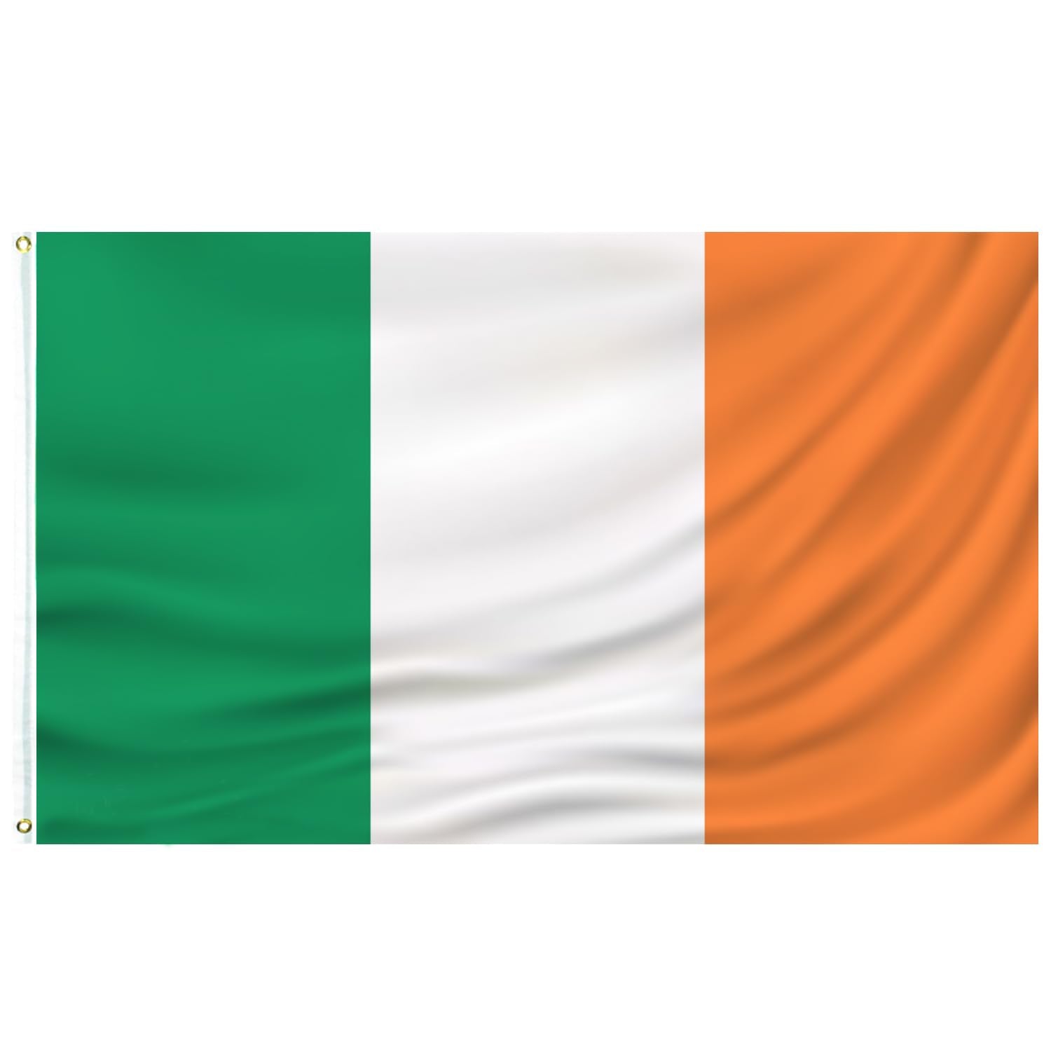 PZACHUGY Irish flag 3x5 ft displayed outdoors for proud decoration