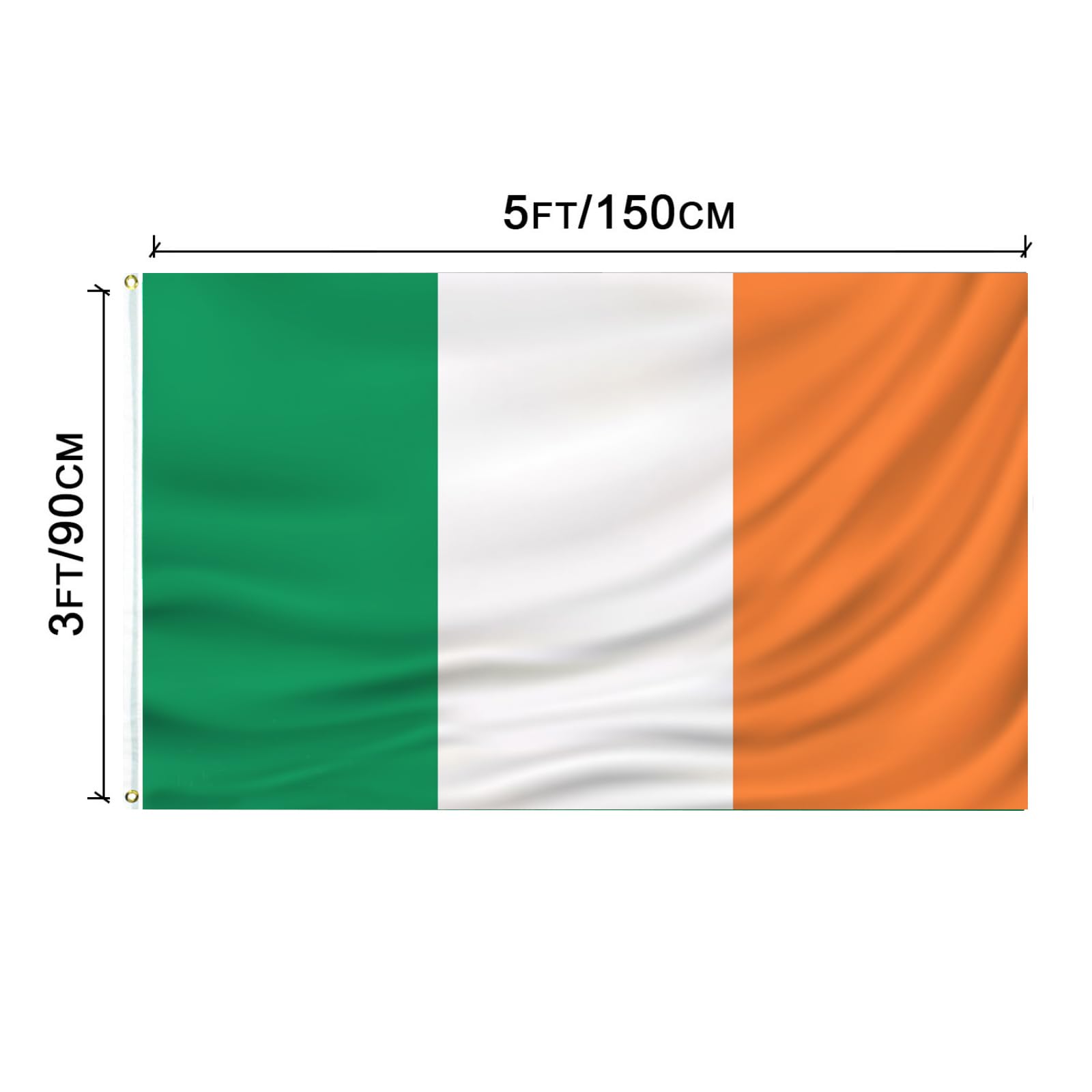 PZACHUGY Irish flag 3x5 wall display showing national pride