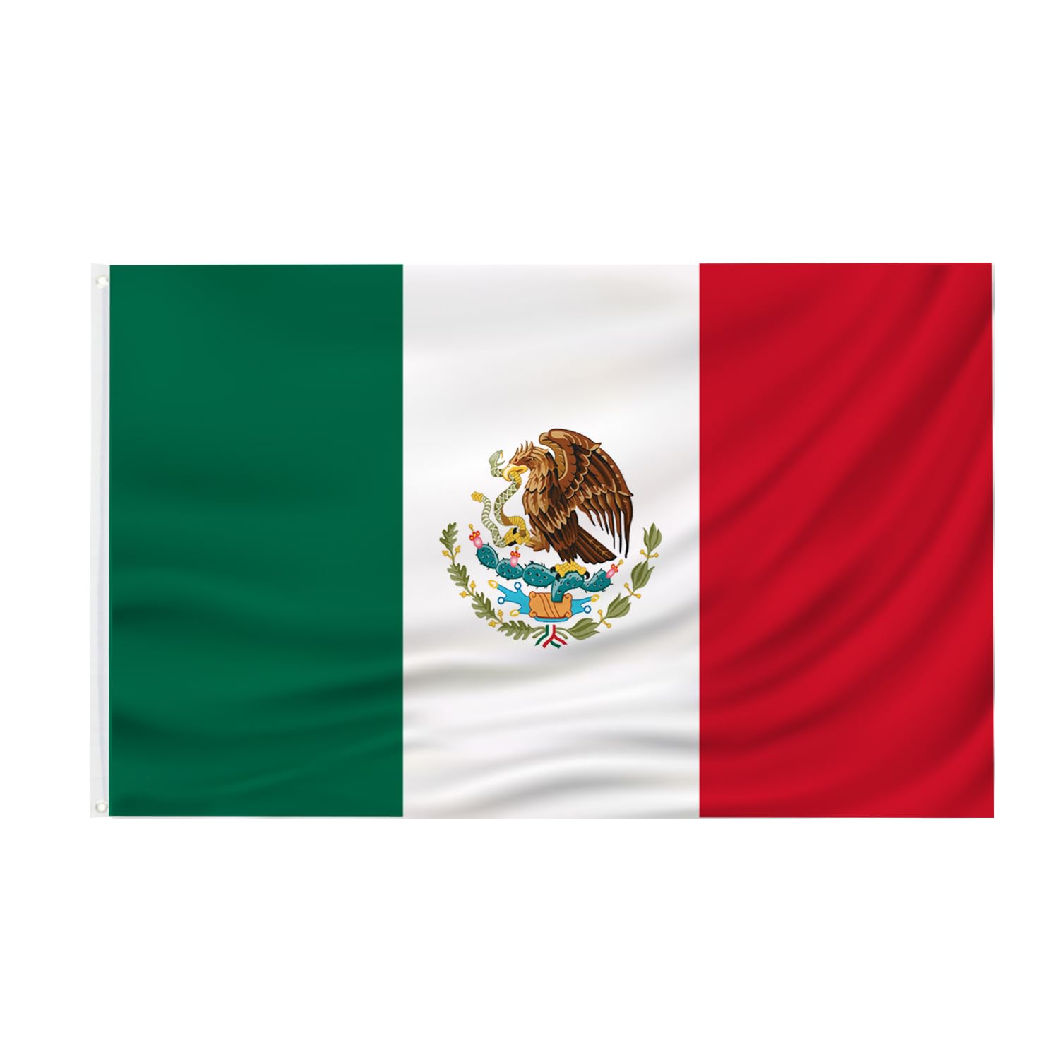 PZACHUGY Mexican flag 3x5 ft for outdoor use, lightweight and durable.
