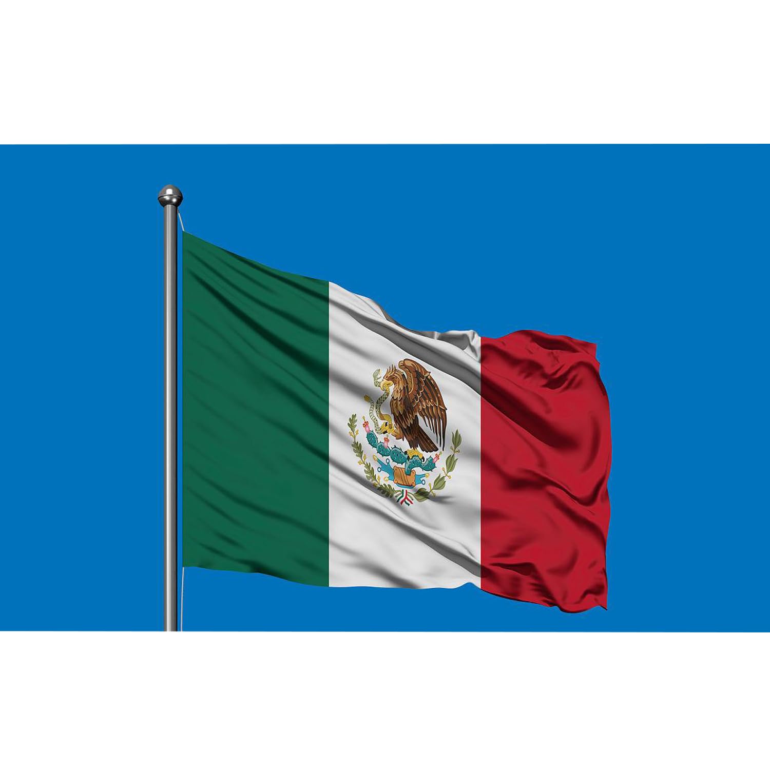 PZACHUGY Mexican flag yard decor, ideal for lawn or garden display.