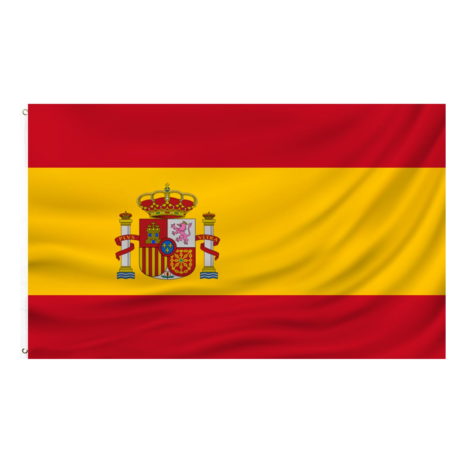 PZACHUGY Spanish flag 3x5 ft fluttering outdoors on a porch
