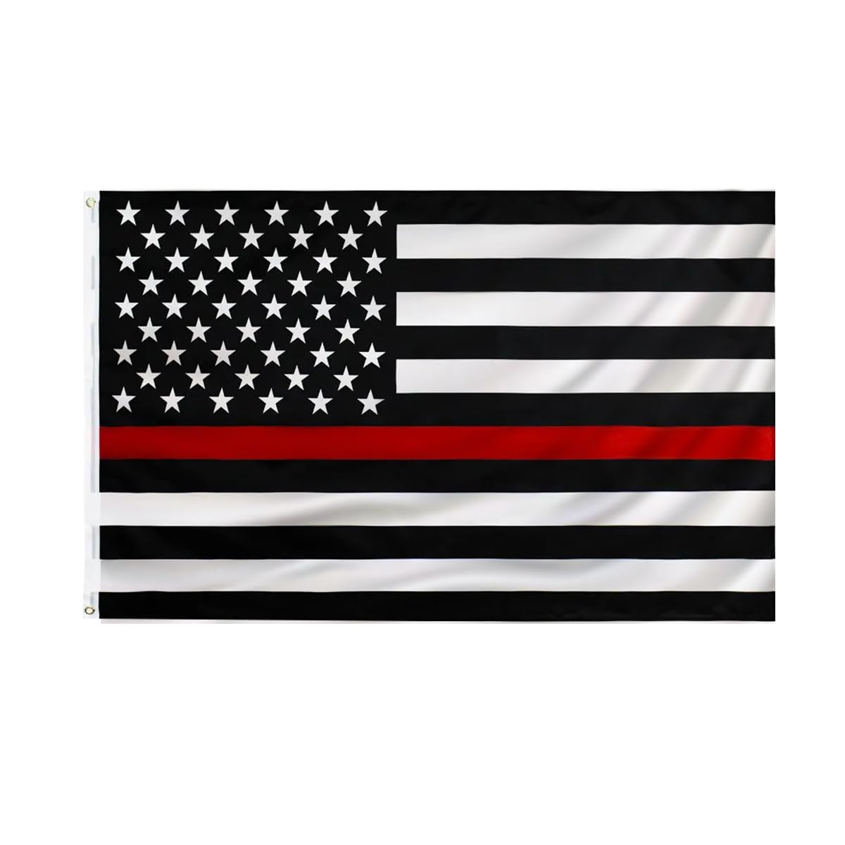 PZACHUGY thin red line flag 3x5 ft fluttering outdoors for display