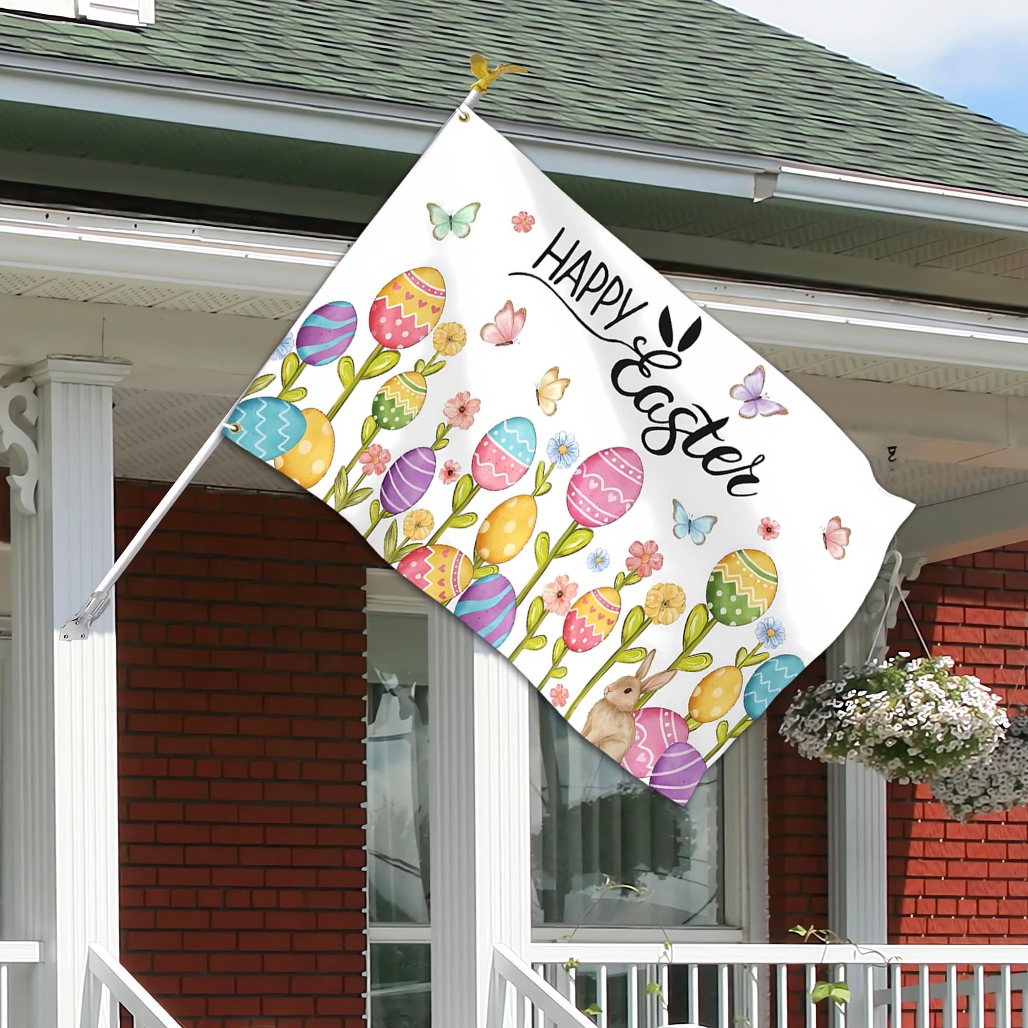 Pziauot lightweight 3x5 flag easy to hang on porch or balcony.