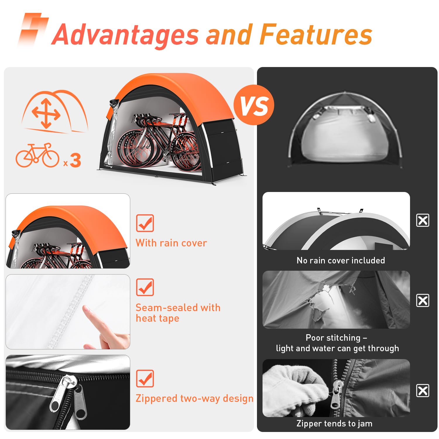 PZT Bike Shed featuring a sturdy frame for quick, stable setup.