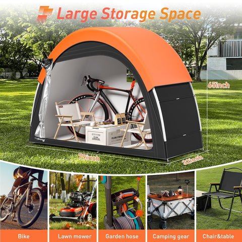 PZT Bike Tent top rain cover adds weather resistance during storage.