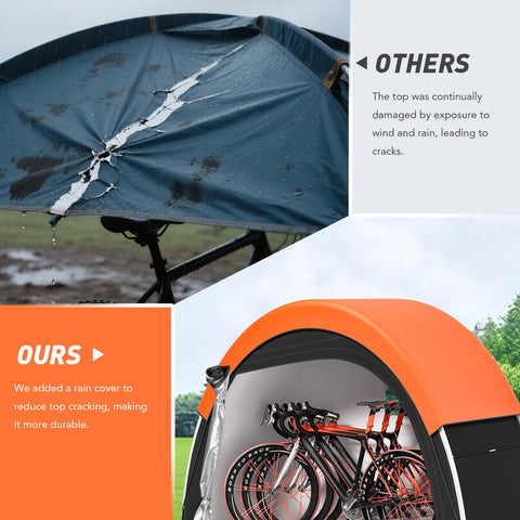 PZT Bike Shed window and pocket improve ventilation and organization.