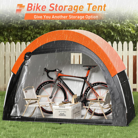 PZT Upgraded Bike Tent offers spacious 79 by 32 by 65 inches for bikes and gear.