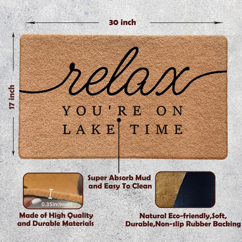 Qabliqo Lake Door Mat non-slip backing prevents slips on all surfaces.