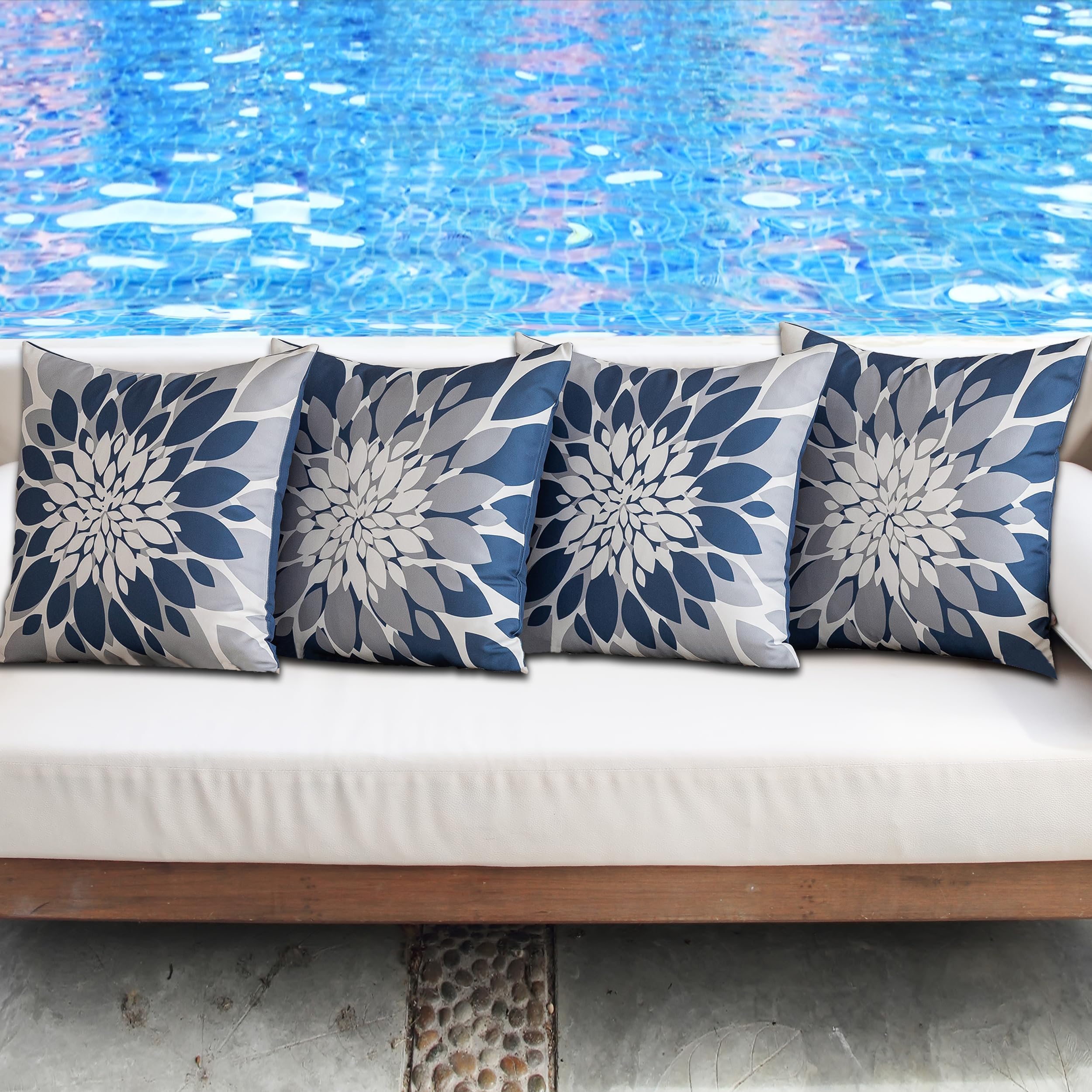 Qahing pack of four square pillow covers for versatile use.
