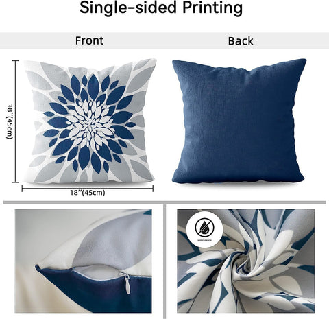 Qahing waterproof pillow case with waterproof surface and linen look