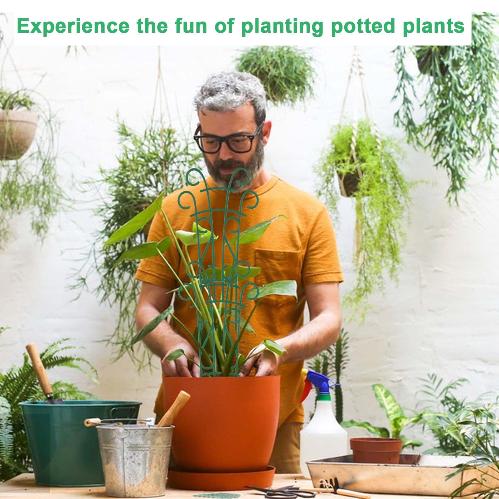 Qaobo height-adjustable trellis lets you customize plant height as they grow.