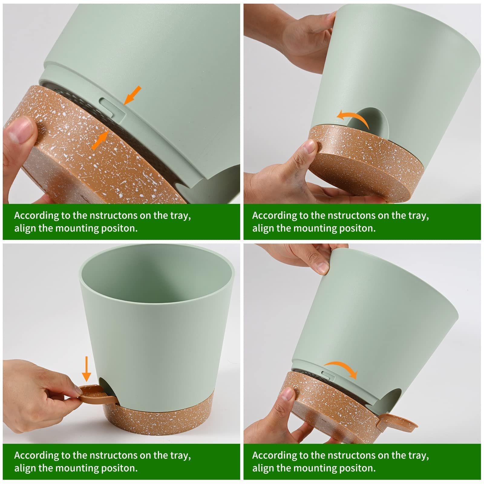Qaobo indoor and outdoor use for home or office plants in green pots.