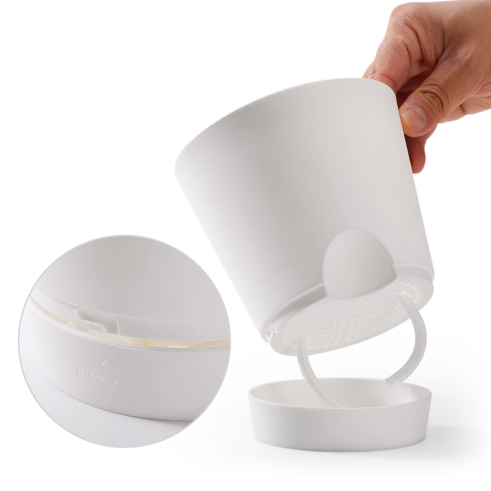 Qaobo modern-design white pots on display for contemporary decor