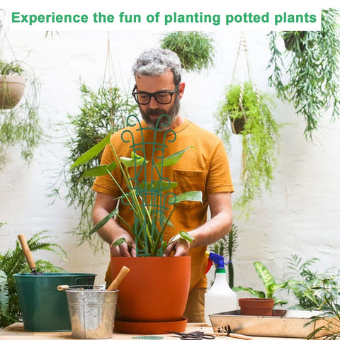 Qaobo plant trellis easy-insert design helps quick setup in pots or gardens